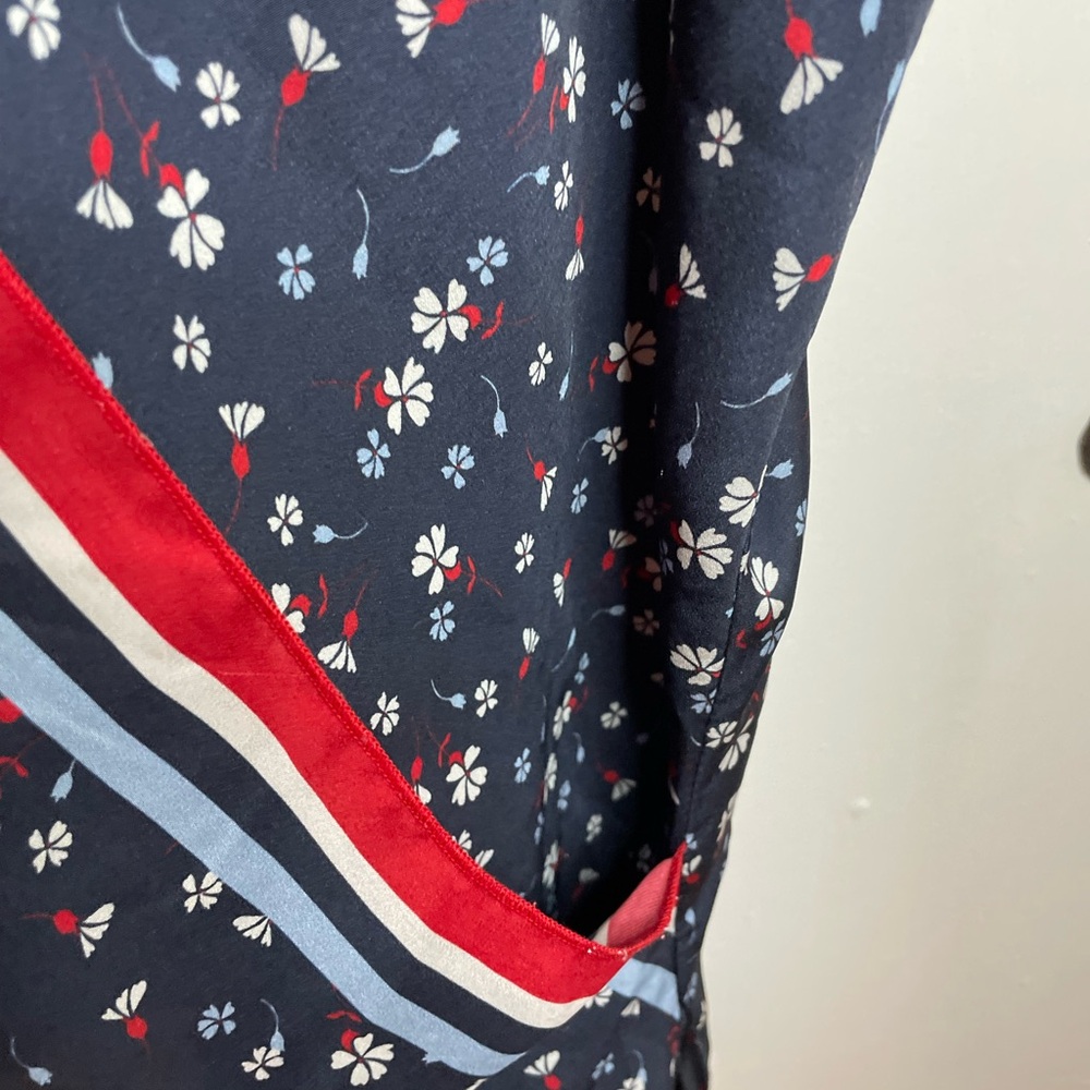 Bailey 44 Red White & Blue Ditzy Floral V-Neck Strappy Tank Top Size S - Picture 3 of 7